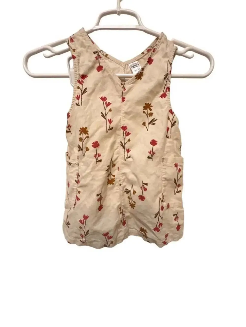 Carter's Child of Mine Floral Corduroy Jumper Dress Size 3T